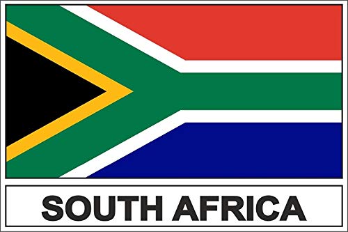 Akachafactory Autocollant Sticker Drapeau ZA Afrique du sud