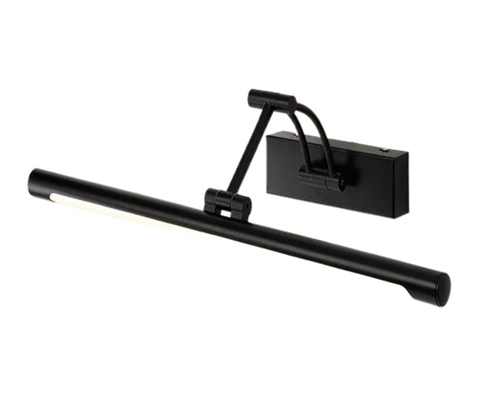 Lustro łazienkowe Lampa ścienna LED Metalowa składana szafka Kinkiet Oświetlenie Nordic Simple Nowoczesna Toaletka Lustre Pełne pokrycie(Cool,Black-43cm-Sensor)