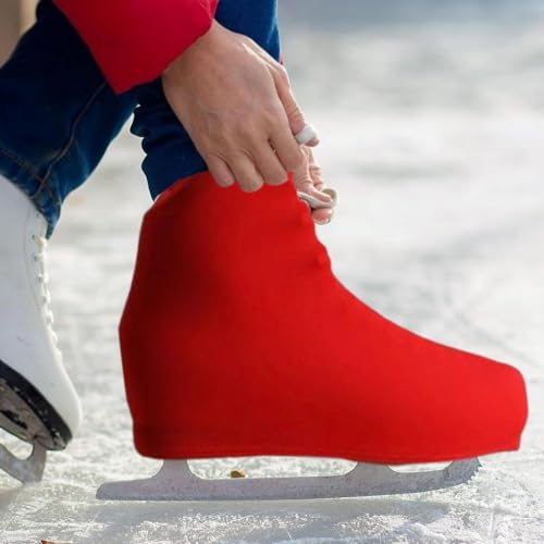 Funda cubrepatin para Patines en línea y Patines de Hielo, Fundas Opacas, Resistentes y elásticas, para Patines de Hielo 2ud Rojo