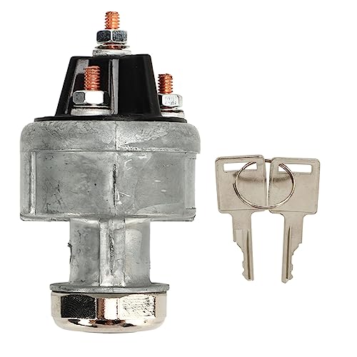 Interruttore di Accensione con 2 Chiavi, 6665606 Interruttore a Chiave di Accensione Interruttore di Avviamento Universale per Caricatori 440 443 453 463 530 533 540 542 543 553