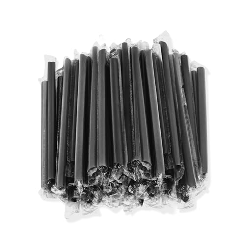 400 pitillos jumbo negros para smoothies 25 cm miniatura 1