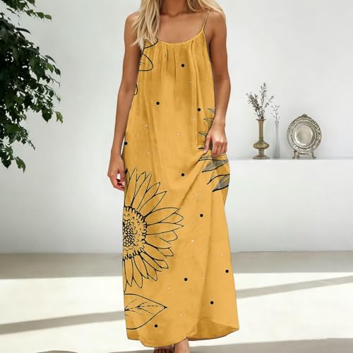 Image of HTHLVMD Backless Cami Dress Summer Dresses for Women 2026 Spaghetti Strap Dresses Womens Solid Color Backless Cami Dress