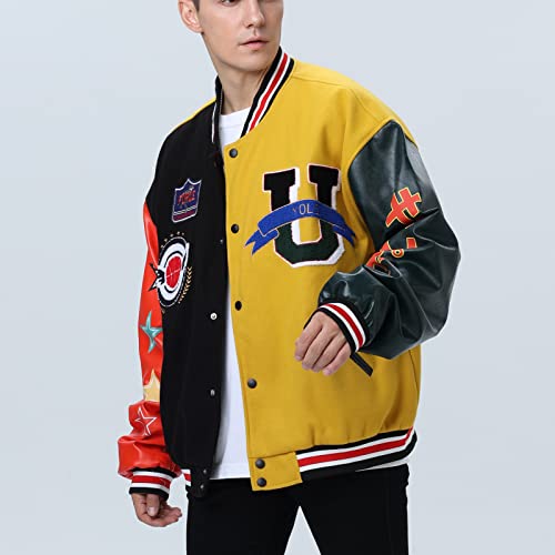 Varsity Jacket Unisex Y2K Embroidered Letterman Bomber Jacket Casual Baseball Jackets2