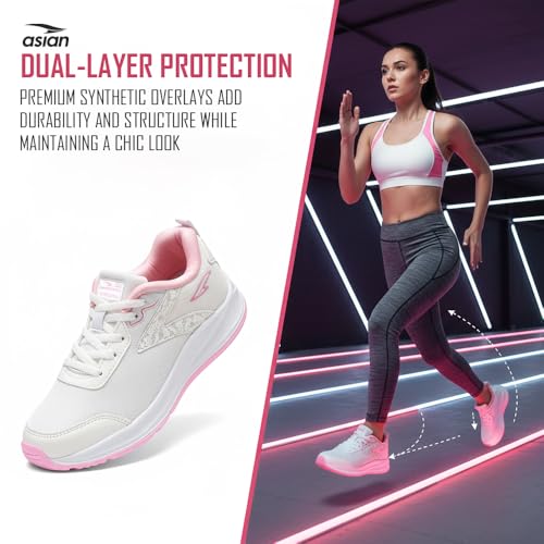 Image of ASIAN Mercury-21 Women's Running Shoes | Lightweight Shoes with EVA Sole, Breathable Knit Comfort, Stylish Casual Running, Walking & Sports Shoes for Girls