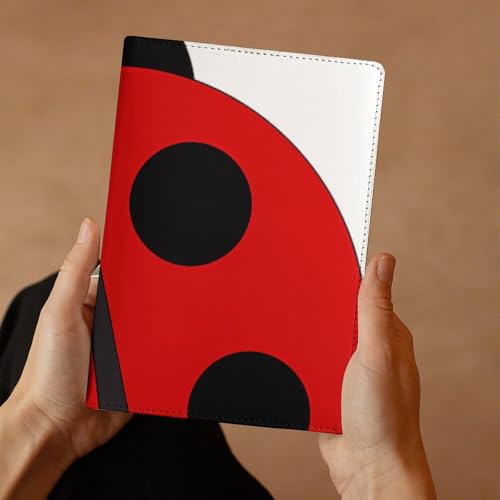 Couverture de notes A5 en cuir synthétique de qualité supérieure Ladybug