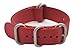 ArtStyle Watch Band with 1.5mm Thickness Quality Nylon Strap and Heavy Duty Brushed Buckle (Red, 22mm)