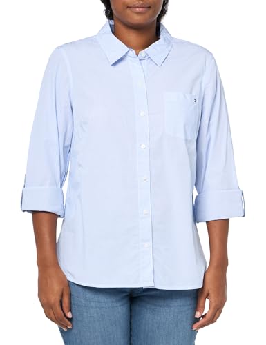 Image of Tommy Hilfiger Women's Roll Tab Button Down Shirt (Regular and Plus Sizes)