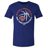 500 LEVEL Mitchell Robinson New York Knicks Shirt - Mitchell Robinson New York Knicks Player Ball WHT (Royal Blue, X-Large)