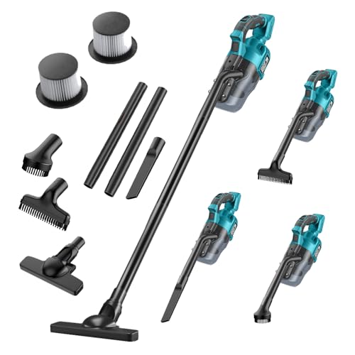 Gruecoinno Cordless Vacuum Cleaner for Makita 18V Battery 500W Handheld Vacuum Cleaner with Washable Filter Portable Stick Vacuum for Floor Carpet Car Hardwood Pet Hair Home(Battery Not Included)