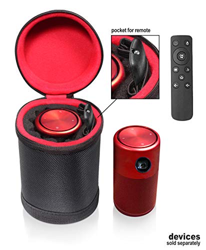 Customized Stand Case for Nebula Capsule, Also fit for Nebula Apollo, Designed to Keep The Nebula Projector in Original Stand Status, Excellent Soft Padding, Room for Remote Controller (Black)