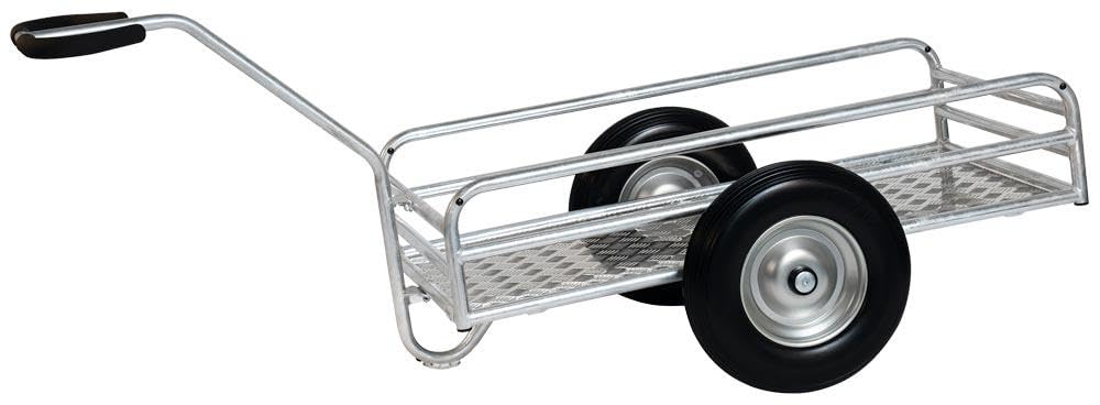 Fetra Handwagen 6104P, mit Plattform, verzinkt, pannensichere Räder, Tragkraft 400kg, 845 x 545mm