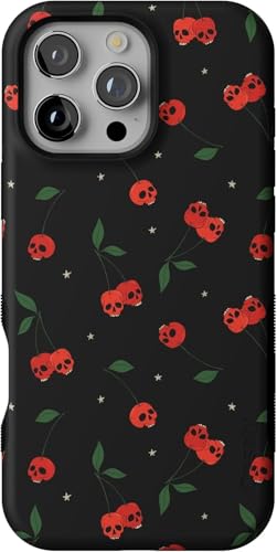 Casely iPhone 16 Pro Case | Sweet Revenge | Cherry Skulls | Bold Protective Design | Compatible with MagSafe