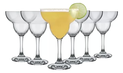 Reviews de Copas de cristal - solo los mejores. 46 NADIR Set 6 Piezas Copas Margarita Coctel Vidrio Vasos De Daiquiri Transparentes Para Fiestas Vasos Clásicos De Cóctel Para Bebidas Congeladas 11 Oz 335 ML