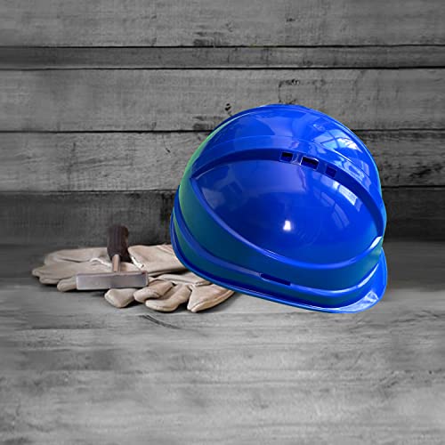 Image of LADWA Blue Heavy Duty Director Safety Helmet, ISI Marked Industrial Head Protection Hard Hat for Construction, Factory and Outdoor Safety Use (Pack of 4)