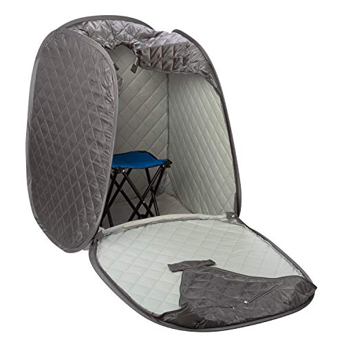 Durasage Personal Foldable Steam Sauna for Weight Loss, Detox & Relaxation at Home, Chair Included (Gray)