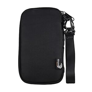 Travel Wallet Lightweight Zipped Document Organizer Bag Family Passport Holder with Detachable Wrist Strap for Women and Men
