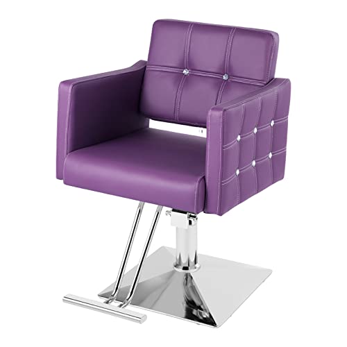 Hicomony Purple Salon Chair For Hair Stylist, Barber Chair For Barbershop/Home, Height Adjustable Hydraulic Hair Salon Hair, All-Purpose Salon Equipment For Women(Purple) #TOP6