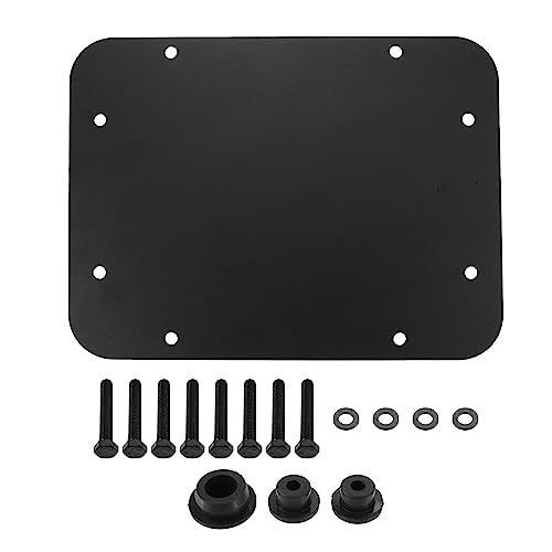 X AUTOHAUX Hintere Reserveradträger Delete Filler Plate mit Heckklappe Gummistopfen und Schrauben für Jeep Wrangler JK JKU 2007-2018 Heckklappe Plug Vent Plate Cover