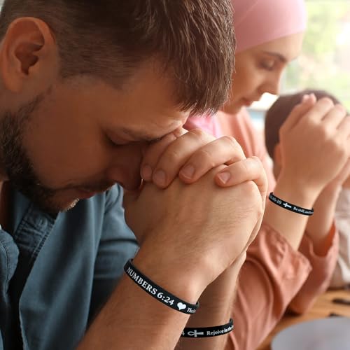 Versets bibliques au poignet : bracelets en silicone chrétiens contre l'anxiété - 6