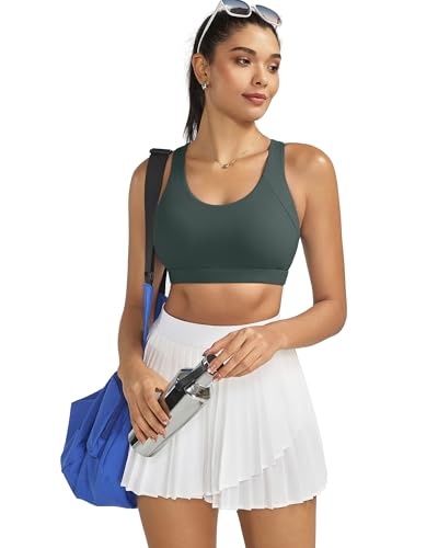 Image of RUNNING GIRL Sports Bras for Women,Seamless Strappy Sports Bra High Support Crisscross Back with Removable Pads