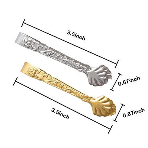 Mini Tongs For Appetizer Sugar Tongs Small Tongs For Ice Cube Rose Handle Tong For Serving Food Party Supplies For Tea Party #TOP4