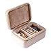 XIAOSAKU Schmuckschatullen 2 Tier Schmuckkasten Schmuck Tragbare Organizer Flanell Schmuck Reise Aufbewahrungskoffer Ringe Ohrringe Handtasche für Frauen Dekorative Schmuckkästchen (Color : Brown)