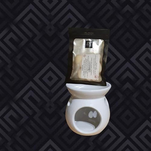 Light Your Way Candle | Ceramic Oil Burner | Aroma Diffuser | Decorative Wax Melt Burner with Lemon Lavender Scented Wax Melts | Candle Burner for Home Office