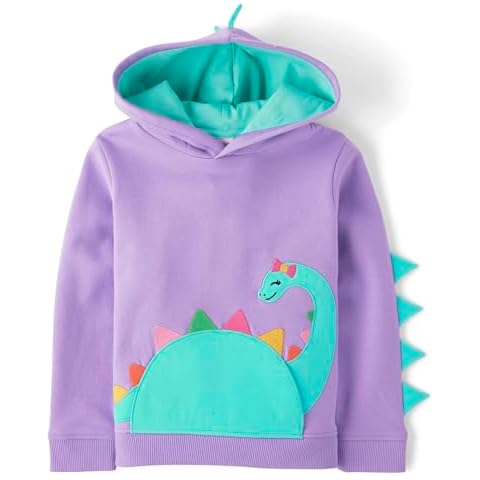 Gymboree,and Toddler Pullover Hoodie,Purple Dino,7 Cover
