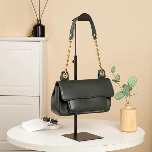 Support de sac à main noir idéal pour l'organisation d'un dressing chic