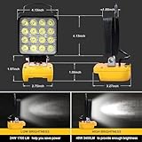 Cordless LED Work Light for Dewalt 18V/20V Battery,Flood Lights for Dewalt Light 48W Compact Lighting,Portable Spotlight with Type C & USB Fast Charge PD 3.0/18W (No Battery) - Image 7