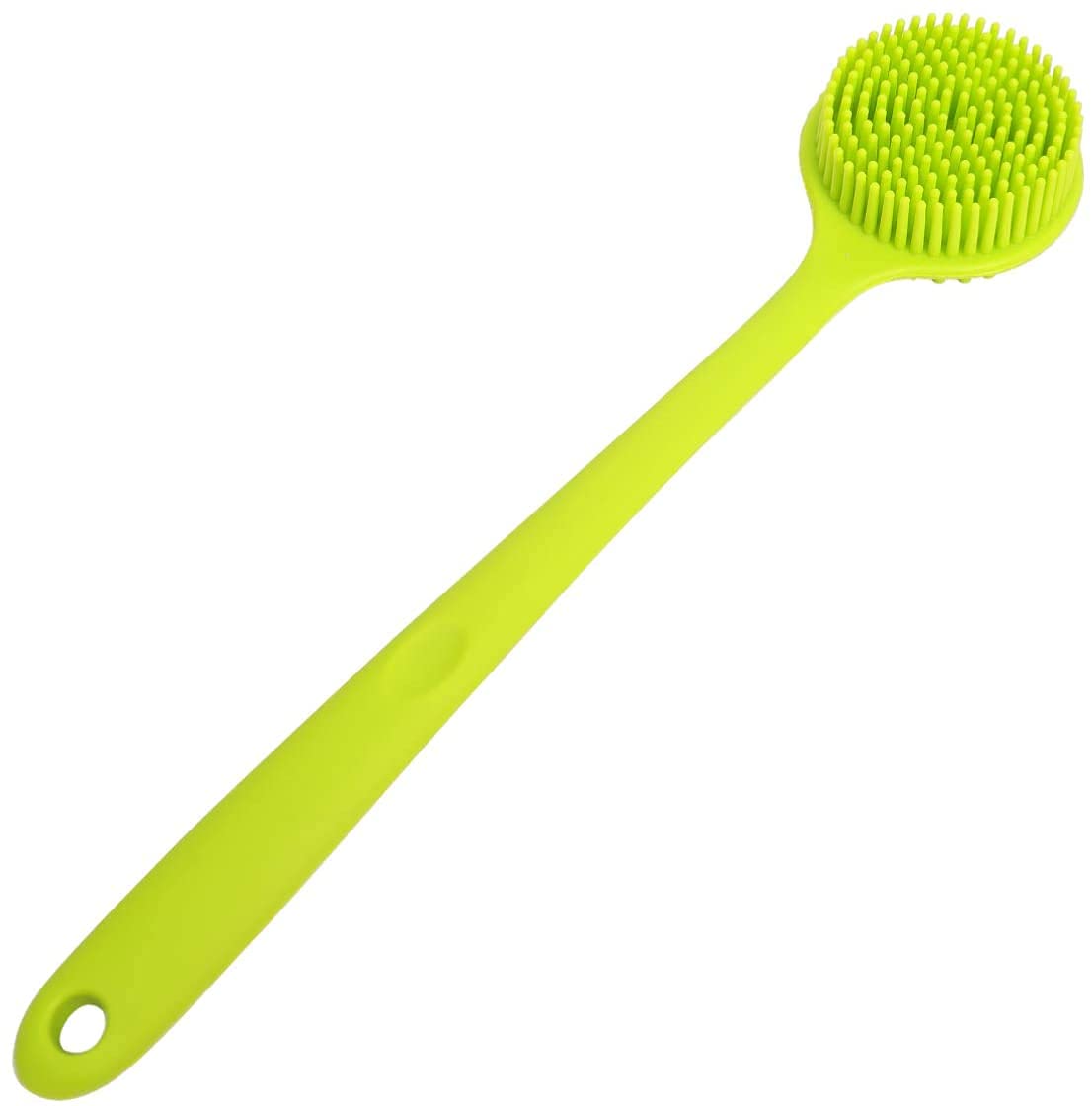 Cepillo de baño con Mango Largo Limpiador de Espalda Cepillo Corporal Exfoliante de Doble Cara (Verde)