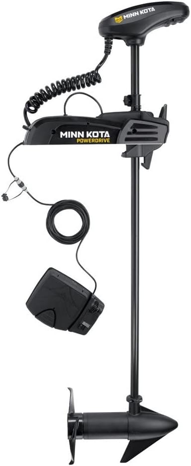 Minn Kota Pontoon Freshwater Electric-Steer Bow-Mount Trolling Motor with Digital Maximizer & PowerDrive Foot Control, 48" Shaft