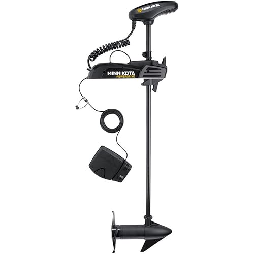 Minn Kota Pontoon Freshwater Electric-Steer Bow-Mount Trolling Motor with Digital Maximizer & PowerDrive Foot Control, 48" Shaft