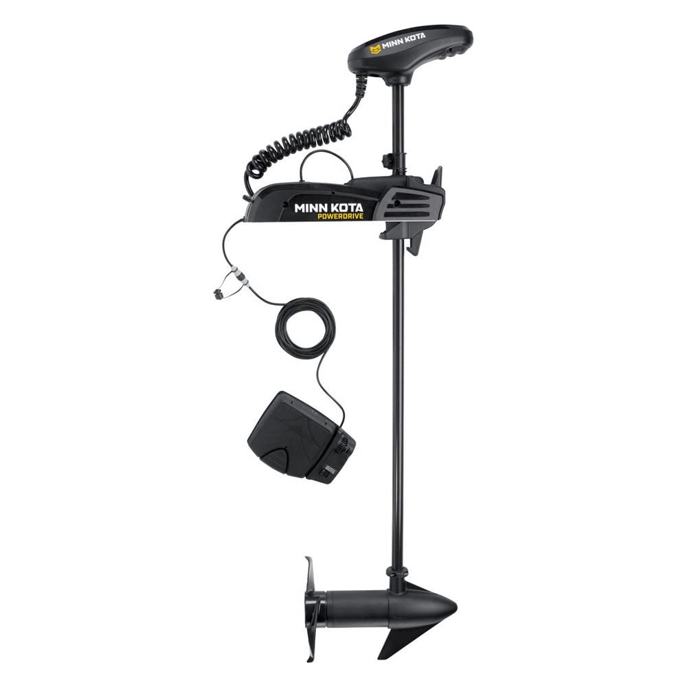 Minn Kota Pontoon Freshwater Electric-Steer Bow-Mount Trolling Motor with Digital Maximizer & PowerDrive Foot Control, 48" Shaft