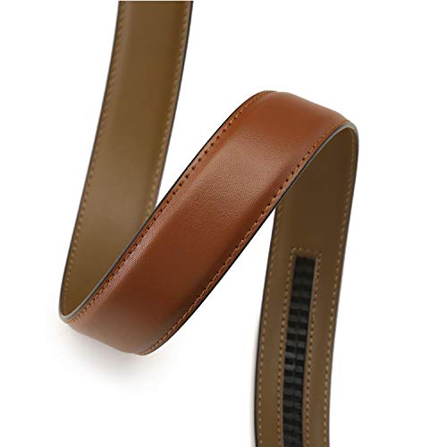 Image of Founders & C Mens Leather Ratchet Belt Strap Only 1 3 /8 inch Without Buckle,Replacement Strap Suitable for 40MM Slide Buckle