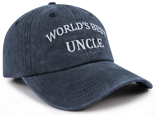 Image of World's Best Paw Paw Papa Uncle Hat for Grandpa Dad Men, Funny Adjustable Cotton Embroidered Grandfather Father Baseball Cap