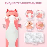 Mewaii Kuscheltier Katze 90CM Stofftiere Katzen Plüsch Kissen Lange Katze Plüschtier Ausgestopftes Tier Spielzeug Kuschelkissen Geschenk Plüschkissen