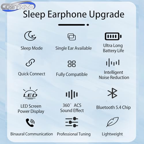 Image of Innovative Sleep Mode Sleep Earbuds for Side Sleepers (Obsidian Black)
