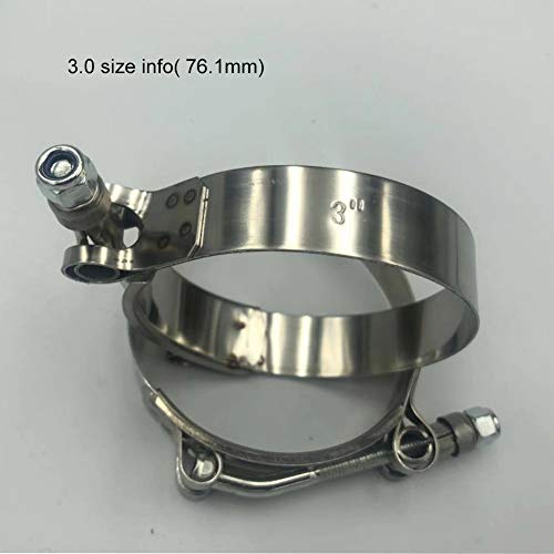T Bolt Clamps Heavy Boost Hose Pipe 76.1mm Turbo Intercooler Kit Performance Aftermarket Radiator Accessories Automotive Universal Vehicle Parts Stainless Steel304 Nylone Insert Locknut (3.0INCH) - Thumbnail 3