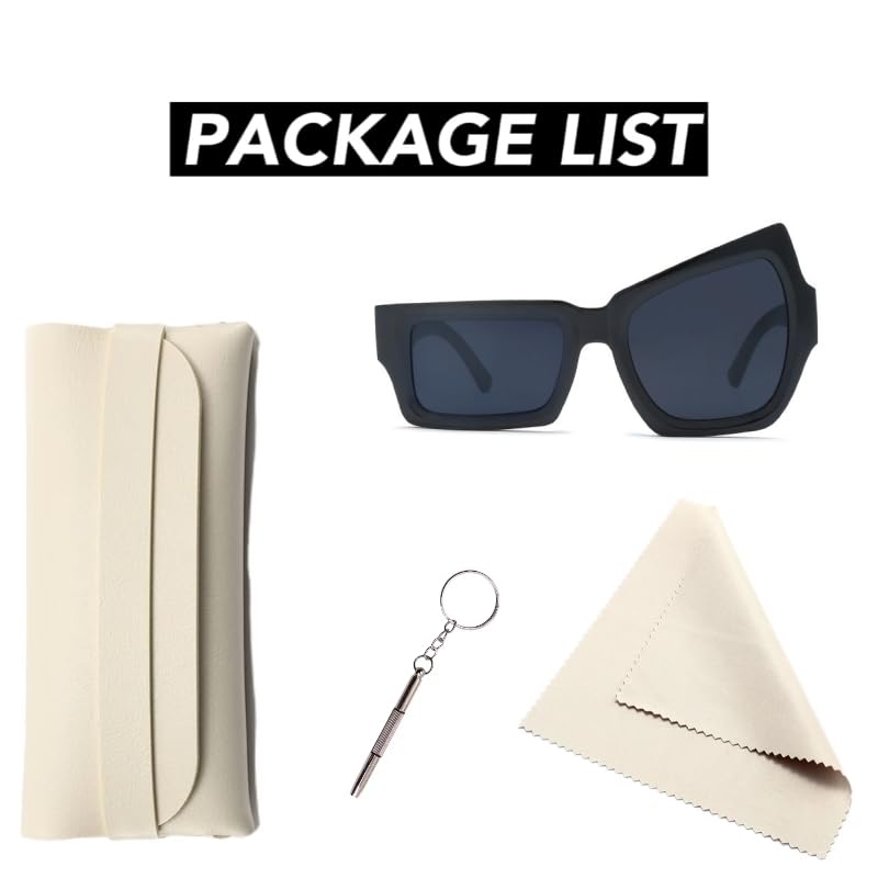 Men's And Women's Sunglasses, Irregularly Framed, Raise One's Eyebrows, Provocative Expression Thick Frame UV400 Shade Sun Glasses.3