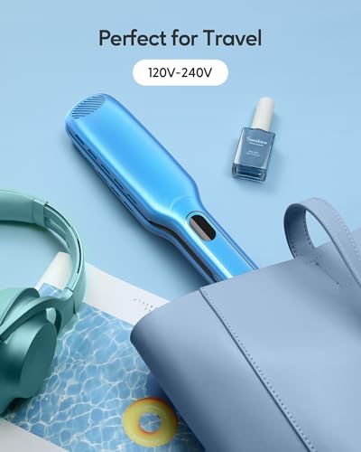 Wavytalk 35-US-WA139BLUE-2GR08827 Hair Straightener, 1.7 Inch Wide Titanium Wet To Dry Flat Iron thumb #6