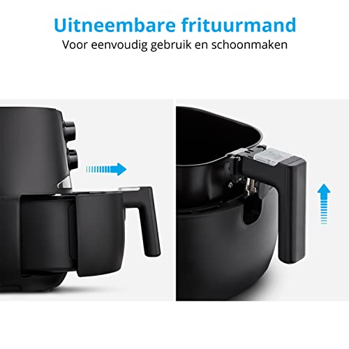 MEDION friteuse, ca. 1400 watt, digitaal bedieningspaneel, totale inhoud 3,2 liter, olievrij frituren, 30 min timer, oververhittingsbeveiliging, MD10711 zwart - Afbeelding 6