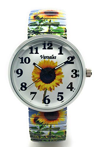 Montre femme quartz Varsales motif fleuri pour sublimer vos tenues d'été décontractées