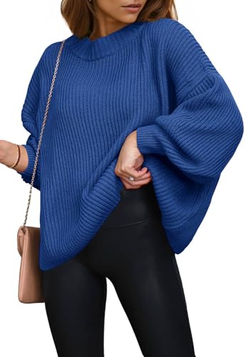 Image of PRETTYGARDEN Womens Sweaters Spring 2026 Oversized Chunky Knitted Pullover Sweater Casual Long Sleeve Crewneck Cute Sweaters