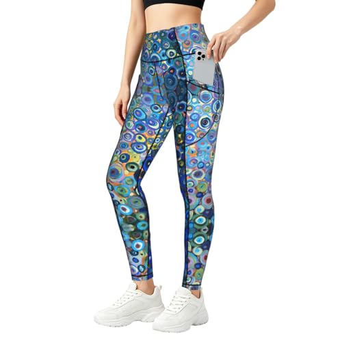 Conjunto de entrenamiento para mujer con leggings de escamas y bolsillos