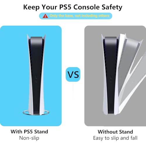 Image of ZORBES PS5 Slim Stand Vertical Stand for PS5 /PS5 Slim /PS5 Pro Consoles, Non-Slip Base Mount for PlayStation 5 Accessories, Heat Dissipation Stand for PS5 /PS5 Pro /PS5 Slim Console Stand