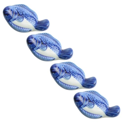 VERDANVERSE 4個 製魚形箸置き 食卓の清潔と安定を保箸スタンド にも テーブル装飾やパーティー用のかわいいカトラリーオーガナイザー