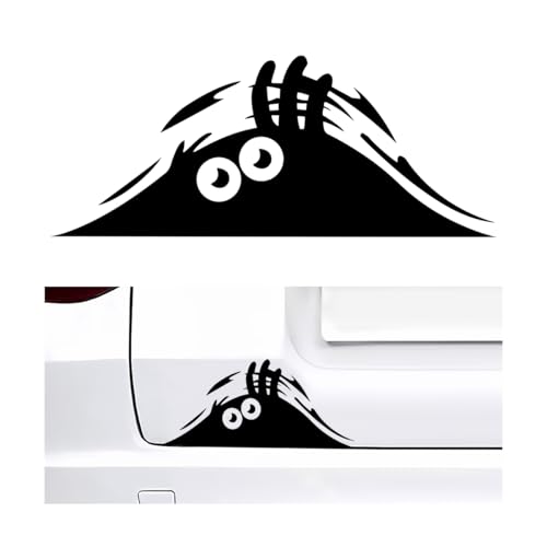 JNNJ Pegatinas Coche Exterior para Coche, Adhesivos Coches Dibujos Animados, Pegatinas-Coches, Pegatinas Diseño De Monstruo Car, Pegatina Adhesiva Coches Monster Eyes Car Sticker Decal(Negro3)