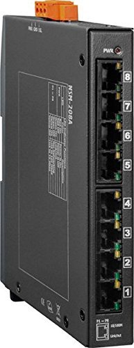 NSM-208A 8-Port Industrial 10/100 Mbps Unmanaged Ethernet Switch with Metal case and din Rail Mount