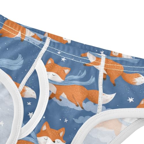 Wusikd Cute Foxes Boys' Underwear Cotton Boys Briefs Soft Toddler Underwear 2T4